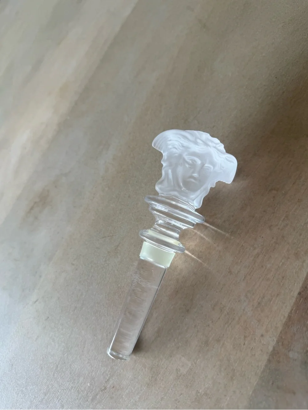 Rosenthal Versace Medusa Lumière Crystal Wine Bottle Stopper